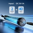 thumbnail image 6 of Fairywill Rotating Electric Toothbrush for Adults, Rechargeable Spin Ultrasonic Toothbrush with USB Charging Base,4 Brush Heads, Black, 6 of 13