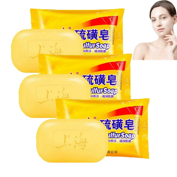 Shanghai Sulfur Soap 10 Sulfur Soap for Acne, Face and Body Bar Soaps
