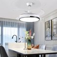 thumbnail image 2 of Graflsoa 48-Inch Smart Ceiling Fan Light with Remote Control, Adjustable Color Temperature 3000-6500K, Suction Cup Mount, 4 Blades, LED 96W, White Finish, 220V, 2 of 6