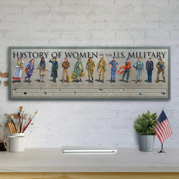 Women in Military - Unframed 11 ¾ x 36”