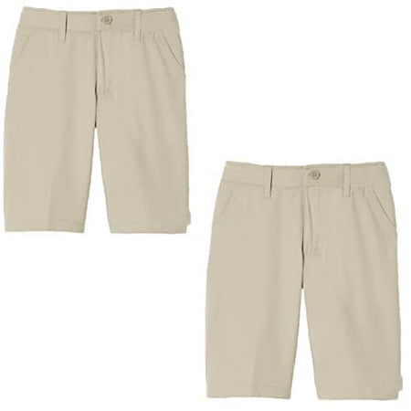 French Toast Youth Boys 2-Pack Performance Uniform Shorts (Khaki, 5)