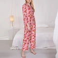 thumbnail image 3 of Pofeuu hearts and cute corgi Print Womens Pajamas Set Long Sleeve Sleepwear Button Down Nightwear Soft Pj Lounge Sets Button Down Pajamas Women-XX-Large, 3 of 7