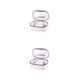thumbnail image 4 of Jumpingount Joyas, pendientes, collar, caja de almacenamiento de exhibición de cuero con espejo, bolsa de maquillaje, estuche de lápices labiales Plata 2piezas, 4 of 6