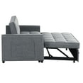 thumbnail image 6 of ASINMAK Convertible Sofa Bed, Velvet Loveseat with Pull-Out Bed and Side Pocket, Gray, 6 of 7