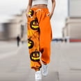 thumbnail image 1 of WILLBEST Pantalones Casuales de Moda Para Mujer, Pantalones Deportivos Con Estampado de Calabaza de Halloween, Pantalones Deportivos de Cintura Alta, Pantalones Deportivos Atléticos Con Bolsillos, 1 of 3