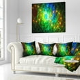 thumbnail image 2 of Designart Green Fractal Symphony of Colors - Abstract Throw Pillow - 18x18, 2 of 4