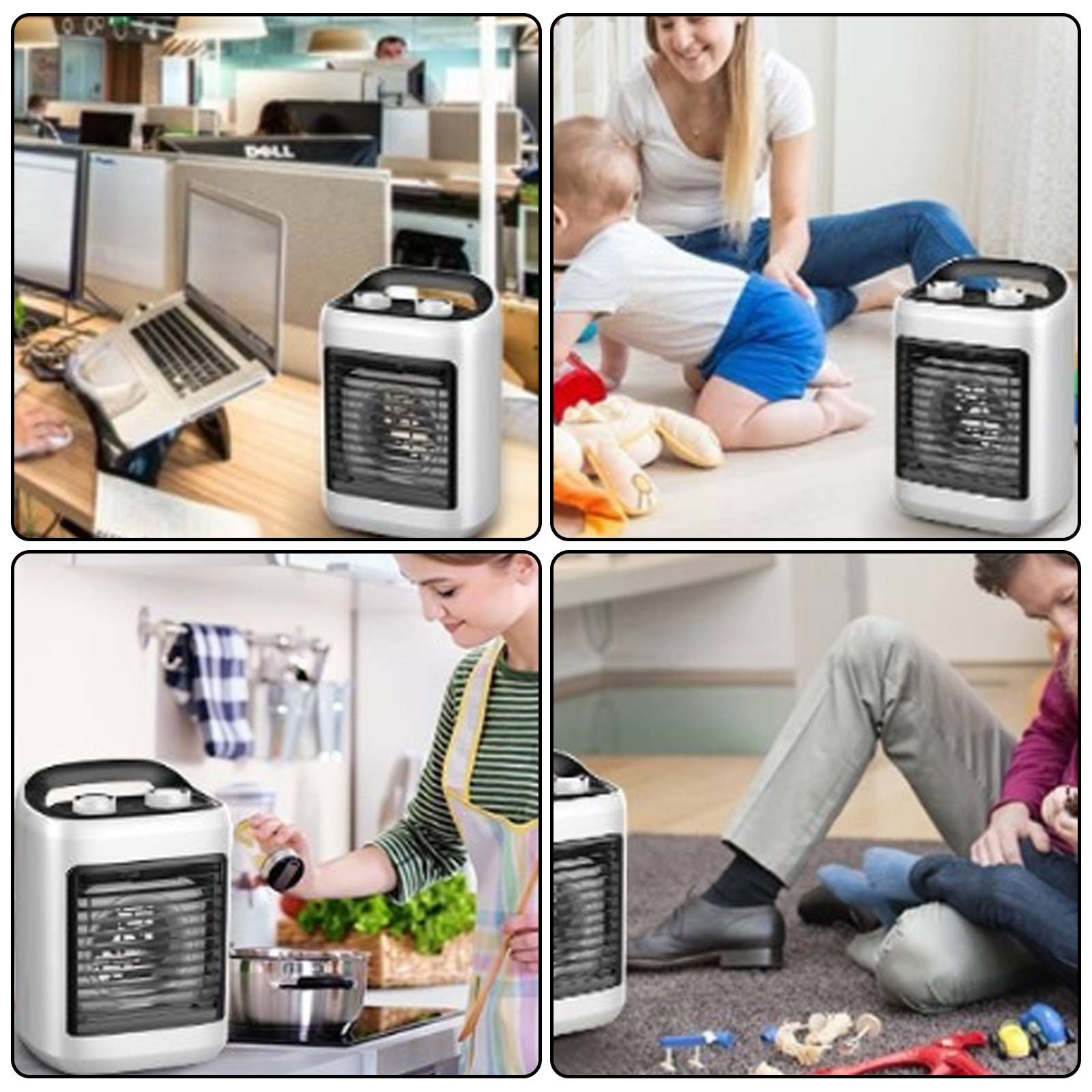 Rechargeable Compact Rechargeable Cooling Fan 180ml Ice Bag Technology 3 Adjustable Speeds For Home Vehicles Indoor Use
