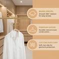 thumbnail image 4 of Unique Bargains 2Pcs Wood Nonslip Rope Durable Hangers Natural, 4 of 6