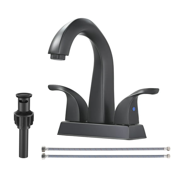 4 in. Centerset 2-Handle Bathroom Faucet in Matte Black
