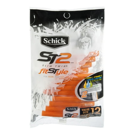 Energizer Schick ST2 Slim Twin Razors, 12 ea