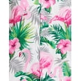 thumbnail image 7 of Stylore Womens Hawaiian Shirt Short Sleeve Blouse Flamingo White Pink 3XL, 7 of 7