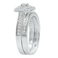 thumbnail image 3 of Dazzlingrock Collection 0.60 Carat (ctw) Round Diamond Bridal Halo Style Engagement Ring Set, 14K White Gold, Size 6, 3 of 5
