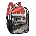 thumbnail image 3 of Iauyy Clear Backpack Heavy Duty PVC Transparent Backpack for College Workplace, Red Rugby Ball, 3 of 8