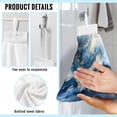 thumbnail image 6 of ZIATUBLE Marble Stripes Hanging Hand Dry Towels Soft Hanging Kitchen Dish Towel Breathable Bathroom Hand Bath Towel Reusable Kitchen Hand Towels with Hanging Loops Button Home Decor, 6 of 7