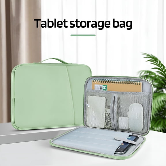 GJX 11/13-Inch Tablet Sleeve Bag Portable Splash-proof Travel Tablet Handbag Slim Case with Handle Solid Color Tablet Protective Bag Carrying Briefcase