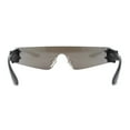 thumbnail image 4 of Retro Oversize Narrow Curved Shield Color Mirror Wrap Sport Sunglasses Black Purple Mirror, 4 of 4