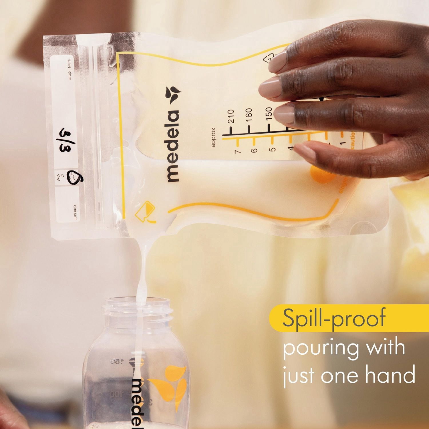 Medela Easy Pour Breast Milk Storage Bags, 50 Bags