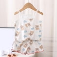 thumbnail image 2 of CAICJ98 Toddler Baby Girl Summer Clothes 3 6 12 18 Months 2T 3T 4T 5T Girls Outfits Cute Printed Sleeveless Tank Top and Shorts Set Toddler Girl Clothing (Coffee,3-4 Years), 2 of 3
