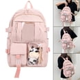 thumbnail image 4 of Mochila de viaje Macarena para chica capacidad para estudiante Rosa lindas mochilas, 4 of 8