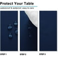 thumbnail image 4 of Hiasan Waterproof Tablecloth Rectangle - Washable Fabric Table Cloth for Dining Room Kitchen Birthday Party and Outdoor Use, Navy Blue, 54 x 80 Inch, 4 of 7