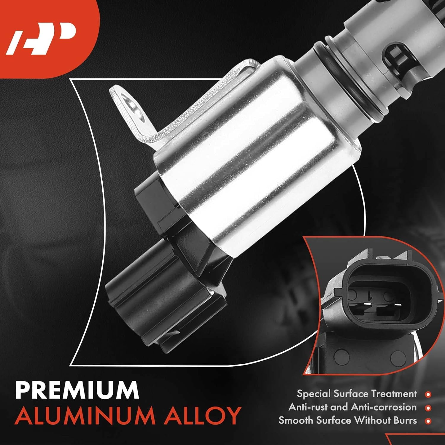 A-Premium Engine Variable Valve Timing (VVT) Solenoid Compatible with Toyota Camry Corolla Highlander Matrix RAV4 & Lexus CT200h & Scion, Replace# 153300T010