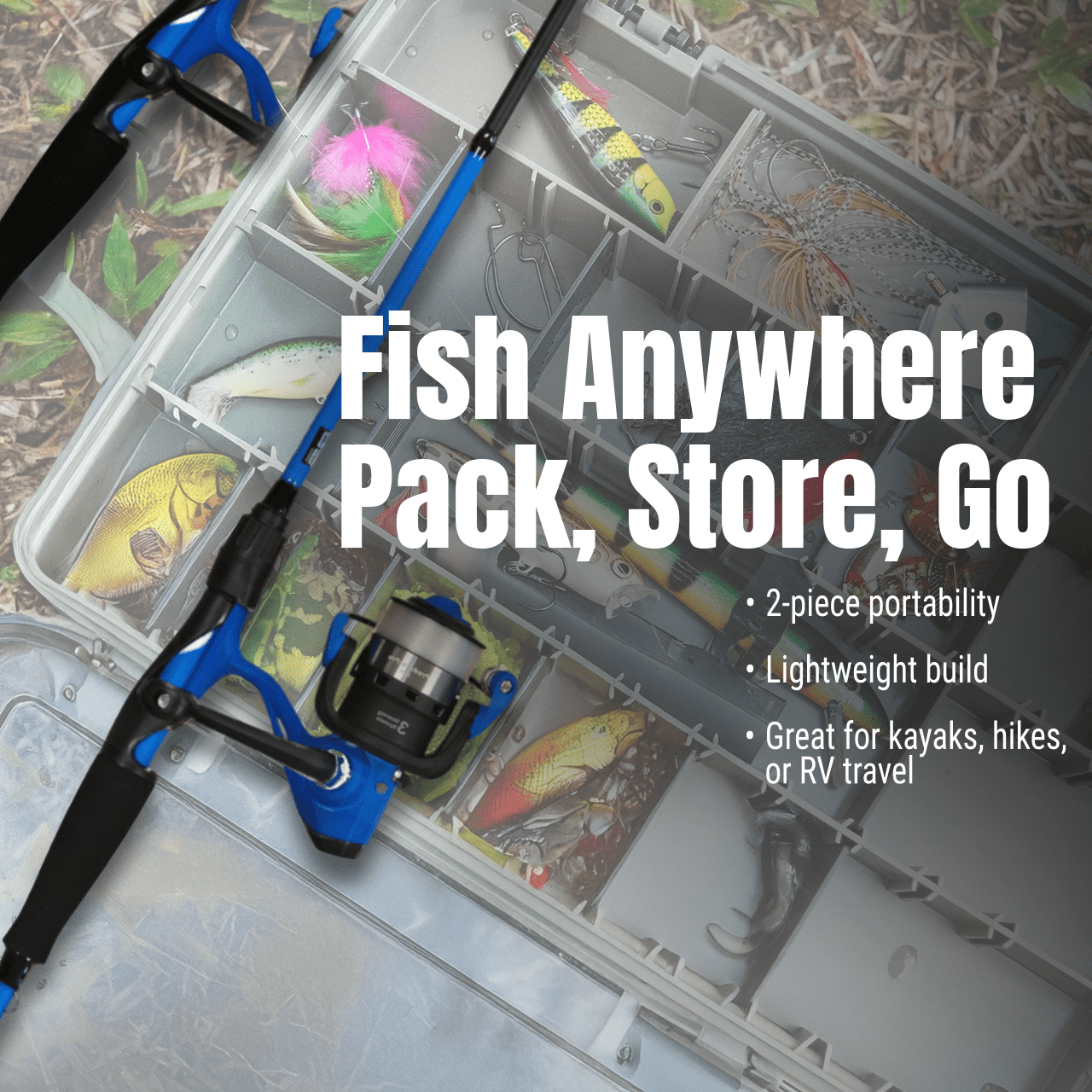 Reaction Tackle Spinning Reel and Fishing Rod Combo - Ultra Light - For Panfish and More