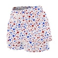 thumbnail image 3 of Womens Dresses Summer Patriotic Printed Mini Skirt Daily All Match Soft Breathable Elastic Pocket Sports Bottom, 3 of 6