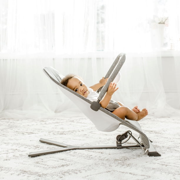 Baby Delight Alpine Deluxe Portable Baby Bouncer, for Infants 0-6 Months, Charcoal Tweed - Image 4