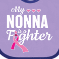 thumbnail image 4 of Inktastic Breast Cancer Awareness My Nonna is a Fighter Boys or Girls Baby Bib, 4 of 4