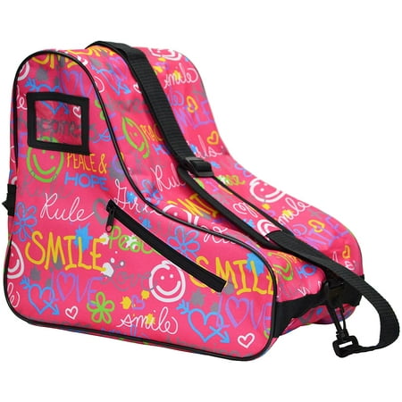 Epic Skates Limited Edition Smile Skate Bag, Pink, The Epic Skates Limited Edition Smile roller skate bag is made of durable, tear-resistant material with.., By Visit the Epic Skates Store