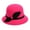 Pink, variant on Charmgo Baseball Cap Clearance, Women Faux Wool Bucket Hats Fashion Bowler Cap with Bowknot Trucker Hat, Top Hats for Women Red