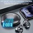 thumbnail image 2 of Cshidworld Audífonos de Oído Abierto, Audífonos Inalámbricos Bluetooth 6.0 con Pantalla Inteligente, Cancelación de Ruido, 50 H de Reproducción, Diseño Ligero con Clip de Running, Hacer Ejercicio y D, 2 of 7