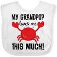 thumbnail image 3 of Inktastic My Grandpop Loves Me Crab Boys or Girls Baby Bib, 3 of 4