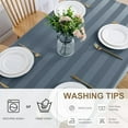 thumbnail image 6 of DWCN Striped Rectangle Tablecloth Waterproof - Spillproof, Stain Resistant Washable Polyester Fabric Jacquard Oblong Table Cloth for Party, Dining Room and Outdoor Picnic, Grey, 60 x 84 Inch, 6 of 7
