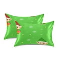 thumbnail image 2 of Christmas Cartoon Elves Satin Pillowcase 20''x40'' Double-Sided Print Soft Wrinkle Resistant, 2 of 9