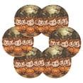 thumbnail image 2 of Halloween Kids and Pumpkin Lights Drink Coasters with Holder Absorbent Coaster for Coffee Table Room Decor 6 Pack, 2 of 7