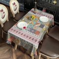 thumbnail image 2 of Boho Bohemia Flower Rectangle Tablecloth 60"x102",Waterproof Polyester Rectangle Table Cloth, Wipeable Spillproof Polyester Tablecloth for Dining, Camping, Indoor and Outdoor, 2 of 6