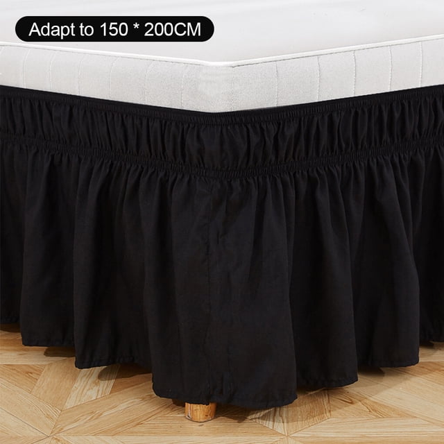 Wosthever Colchón de poliéster con de cama elástica ajustable con volantes antipolvo Juegos de cama No.03