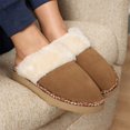 thumbnail image 5 of Minnetonka Women's Cerise – Cozy Bedroom Slippers with Hard Sole Design, and Slip-On Clog Silhouette, Tan, Size 8, 5 of 5