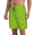 thumbnail image 2 of Logiee Lime green glitter Print Mens Swim Trunks Quick Dry Board Shorts,Breathable Hawaii Beach Shorts Swimwear Bathing Suits-3X-Large, 2 of 6