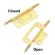 thumbnail image 5 of Bisagras Sin Mortaja, 8pcs Bisagra de Hierro para Armario, Bisagras de Puerta, Oro, 5 of 7