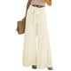 thumbnail image 1 of VISgogo Pantalones de pierna ancha para mujer, cintura alta, color sólido, con cordón, informal, para fiesta, club, pantalones sueltos VISgogo  moda, 1 of 4