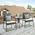 thumbnail image 4 of Gymax Set of 4 Rattan Wicker Dining Chairs Patio Outdoor w/ Cushion Armrest, 4 of 10