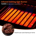 thumbnail image 2 of Flintex 4 Burner Propane Gas Grill with Infrared Side Burner, 40,000 BTU, Diamond Grates & Griddle for Outdoor BBQ, 2 of 10