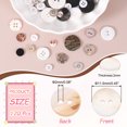 thumbnail image 2 of Uxcell 120Pcs Round Natural Shell Buttons,11.5mm 2 Holes Mother of Pearl Craft Seashell Sewing Buttons for Clothes Shirts Dresses Sewing DIY Craft Making, White, 2 of 6