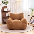 thumbnail image 2 of Jopath Bean Bag Chair,Plush Bean Bag Couch Comfy Sofa With Armrests, - Oversized Comfy Beige Beanbag Lounge Lazy Floor Sofa Chair For Living Room, Bedroom & Dorm Brown, 2 of 6
