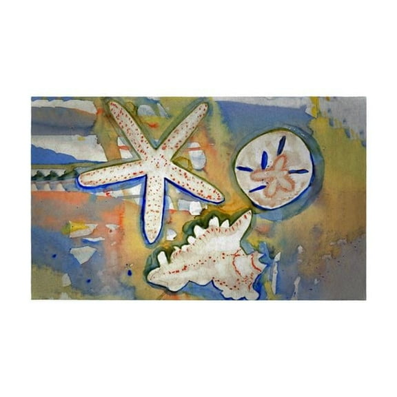 Betsy Drake DM603G Beach Treasures Door Mat - 30 x 50 in.