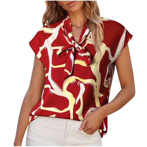 Camisetas de Manga Corta para las Mujeres Casual Cómodo Imprimir V-Cuello Camiseta de la Blusa Superior, Camisetas de Manga Corta para las Mujeres