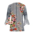 thumbnail image 4 of Nrmvnmi Women Open Front Lightweight Cardigan Summer Puff Sleeve Cardigans Fashion Floral Printed Kimono Cardigan Casual Loose Fit Cover Up Blouse Tops, 4 of 5