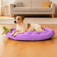 thumbnail image 4 of cat Bed Eggplant Pet, Washable Warm Bed for Travel, Home, Indoor, Patio, Corner, Car Crate, Garden, Camping, Cat shelter, Apartment Use cat gifts for women cat lovers, 4 of 4